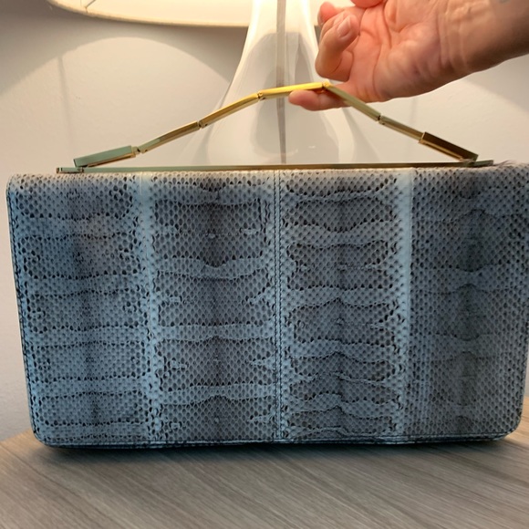 Marni Cache Oversized Snakeskin Clutch Bag - Picture 7 of 15